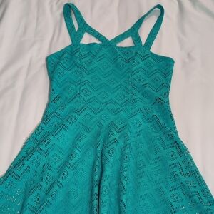 Material Girl Turquoise Dress